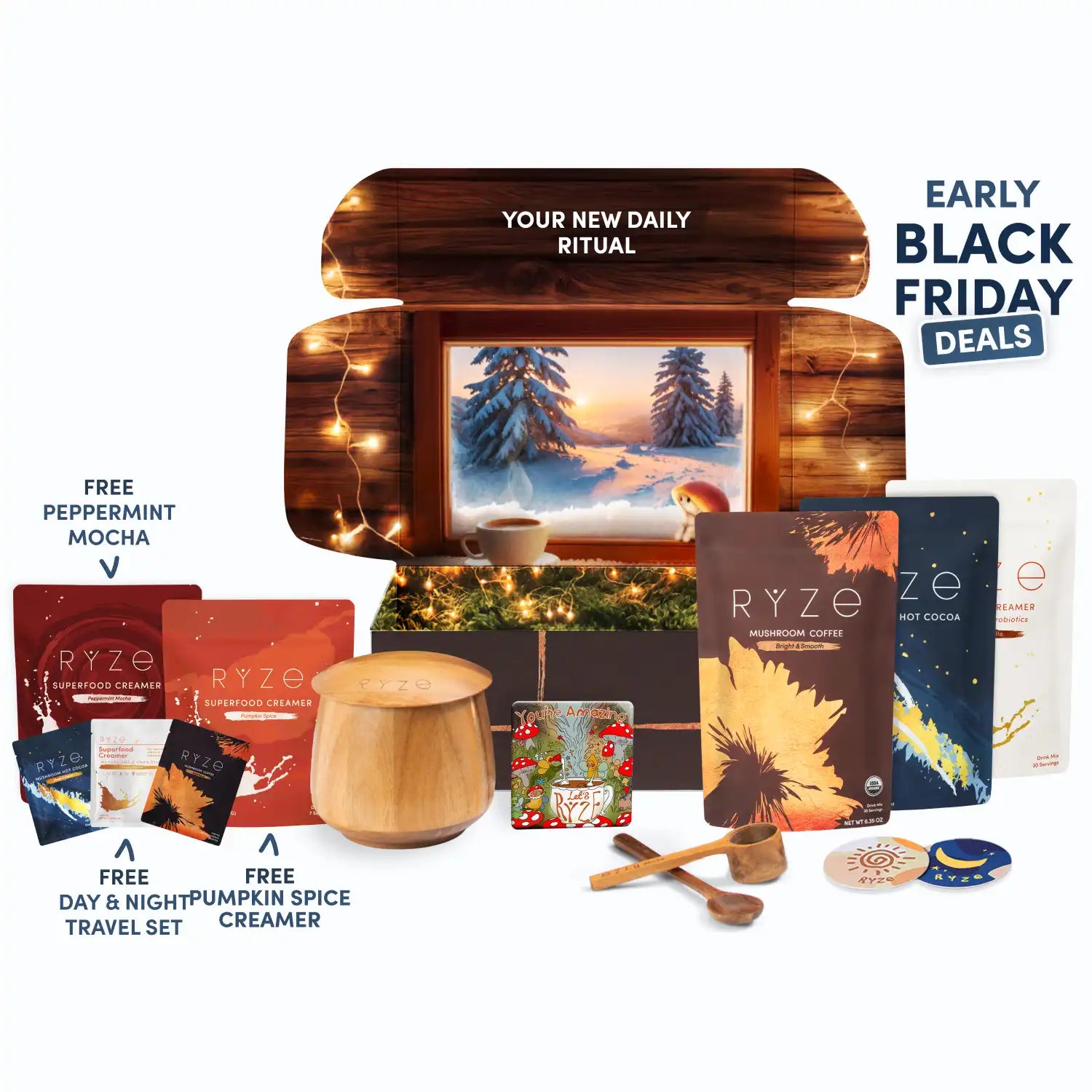 RYZE Ritual Set: Cocoa + Coffee U8