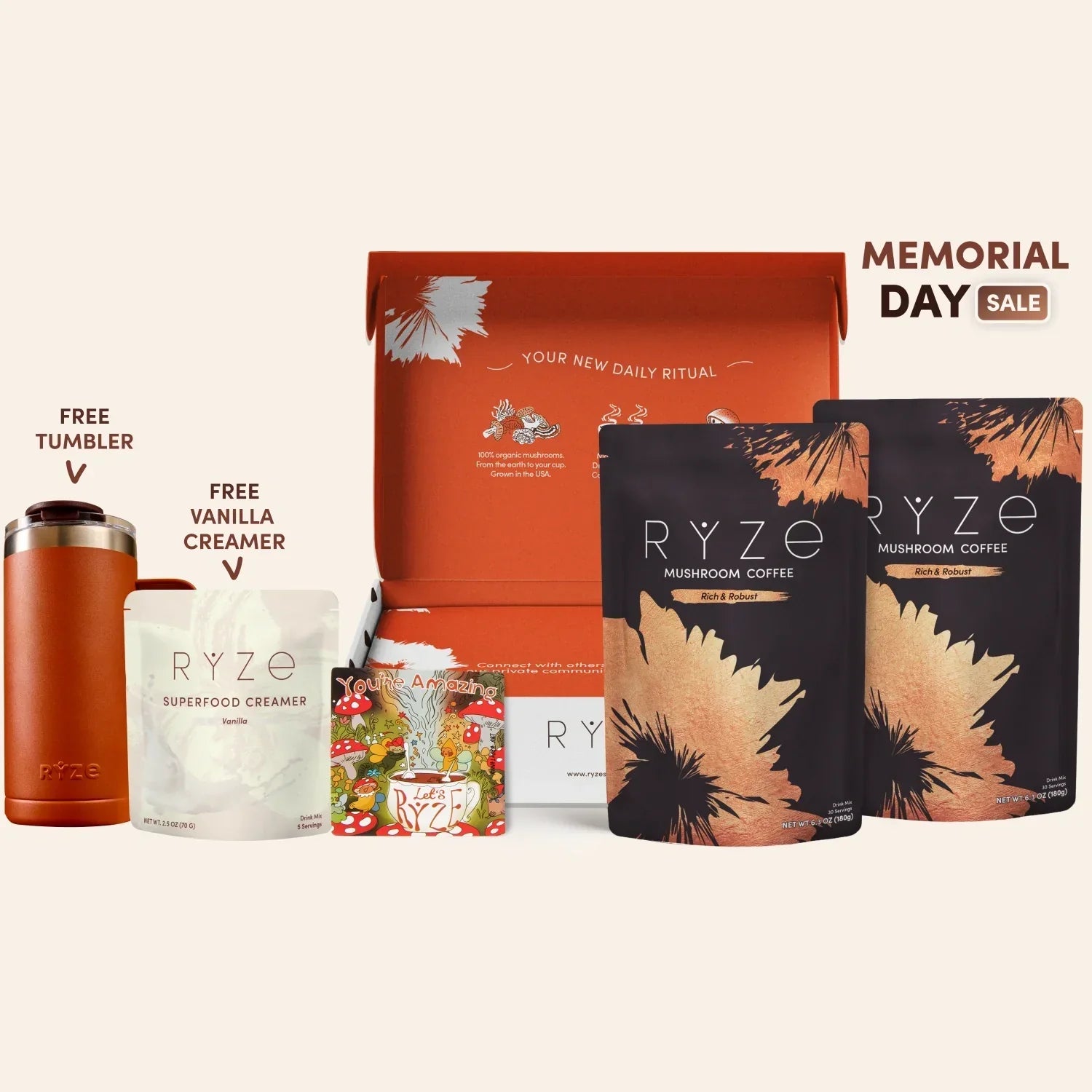 Mushroom Coffee Dark Roast Starter Kit 60 Serving I5