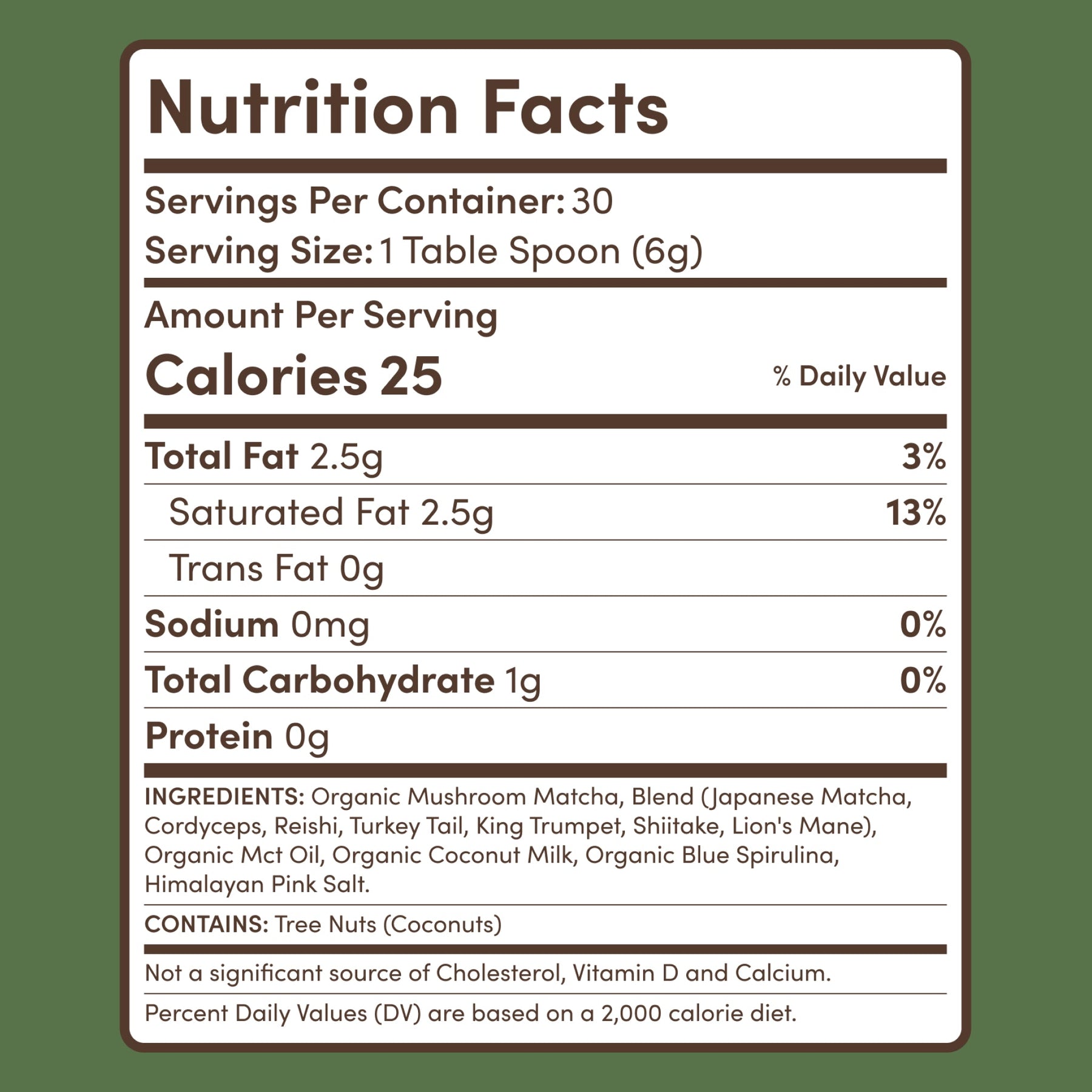 RYZE Mushroom Matcha — Organic Instant Matcha Latte with Lion's Mane & King Trumpet, 30 Servings K7