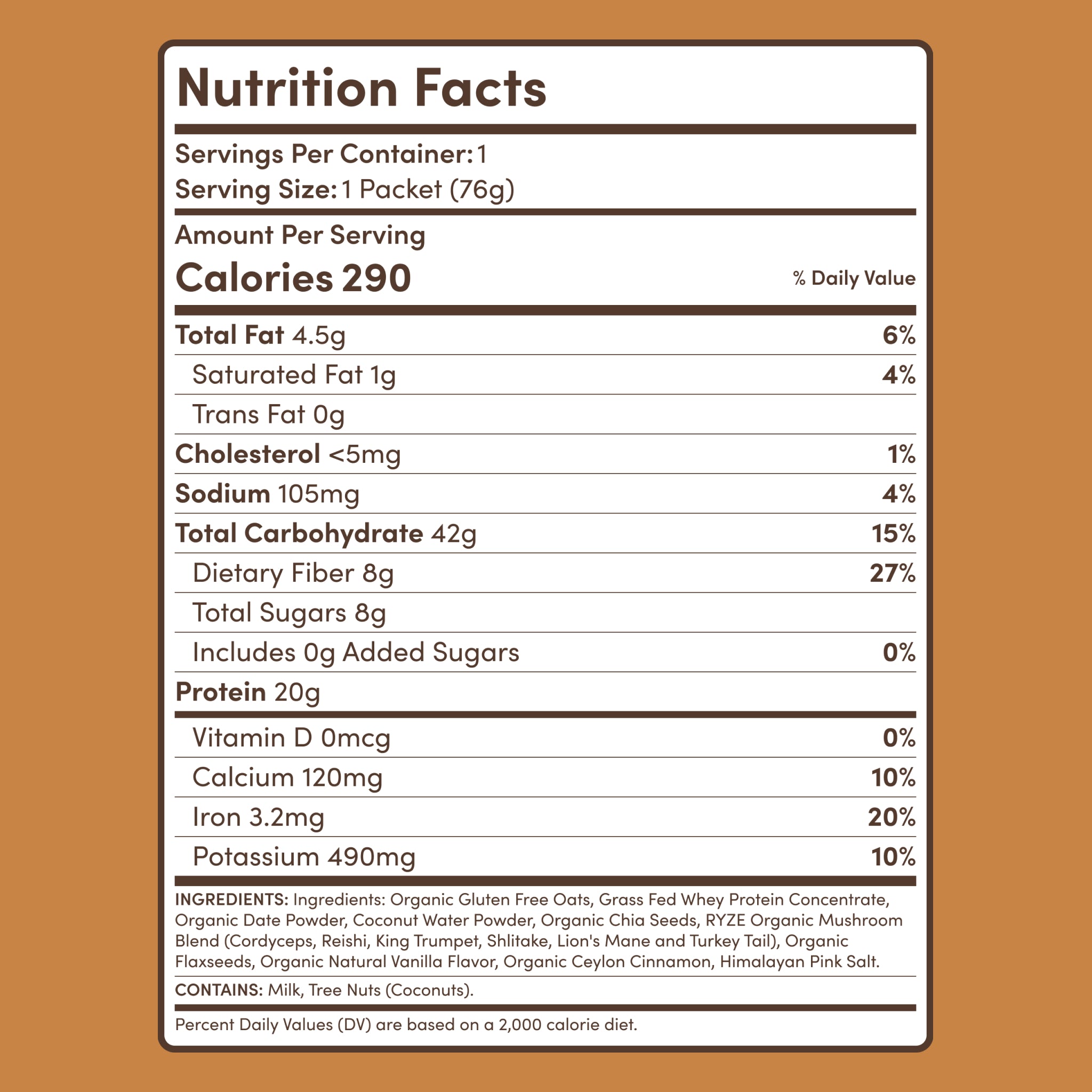 Mushroom Overnight Oats (14 Servings) Q3