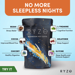 RYZE Hot Cocoa - with 6 Sleep Superfoods to Help Fall Asleep and Stay Asleep S2